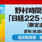 野村時間分散投資「日経225・国内債券」は長期投資向けではない